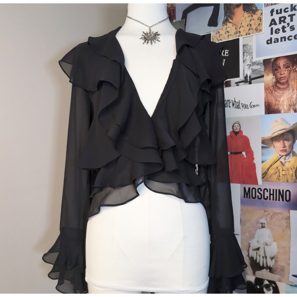 Black Whimsygoth Cardigan Sheer